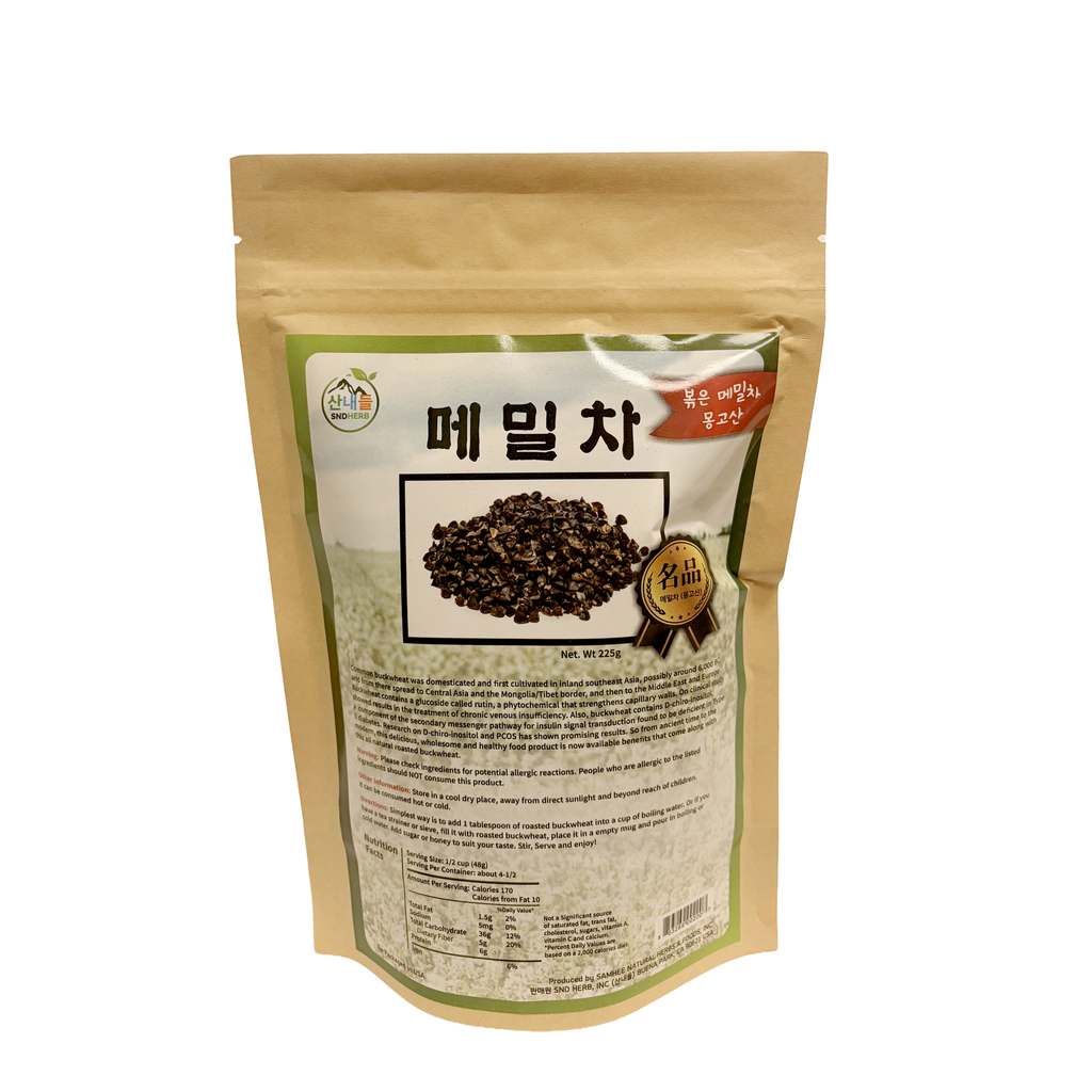 볶은 메밀차 225g 포장 라벨
